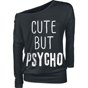 Cute But Psycho dívcí triko s dlouhými rukávy černá