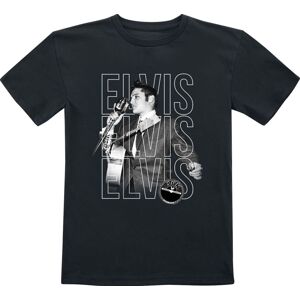Presley, Elvis Triple Logo Portrait detské tricko černá