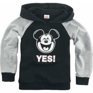 Mickey & Minnie Mouse Kids - Yes! detská mikina s kapucí skvrnitá černá / šedá