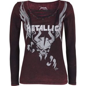 Metallica EMP Signature Collection dívcí triko s dlouhými rukávy bordová