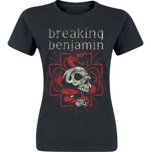 Breaking Benjamin Skull Red dívcí tricko černá