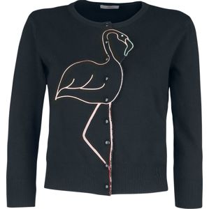 Banned Retro Flamingo Honnie Cardi Dívčí svetr černá