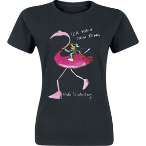 Udo Lindenberg Flamingo IMMD Shirt WMN dívcí tricko černá