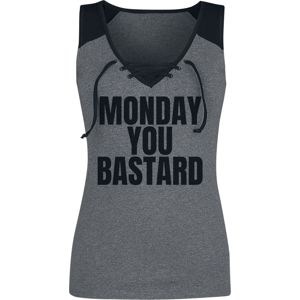 Monday You Bastard dívcí top šedá