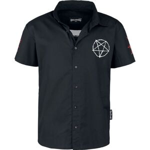 Black Blood by Gothicana Košile s transparentním dílem na zádech Košile černá