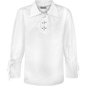 Medieval Košile se šněrováním košile bílá