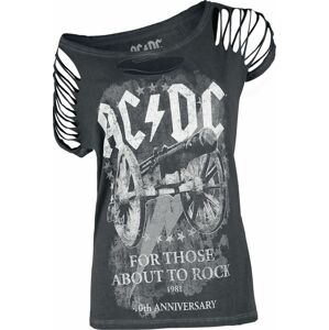 AC/DC For Those About To Rock 40th Anniversary Dámské tričko černá/použitý vzhled
