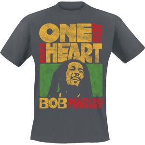 Bob Marley One Love One Heart Tričko charcoal