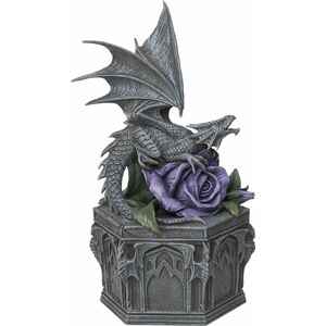 Anne Stokes Dragon Beauty Box Socha šedá/purpurová