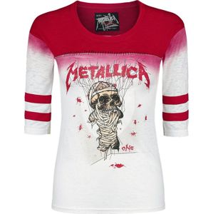 Metallica dívcí triko s dlouhými rukávy bílá/cervená