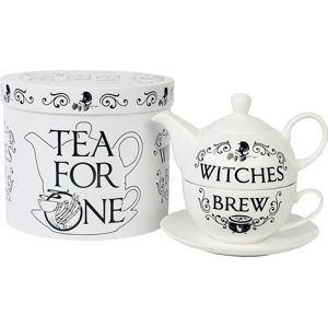 Alchemy England 1977 Čajová sada pro 1 - Witches Brew Konvice na čaj cerná/bílá
