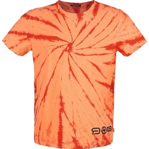 RED by EMP RED X CHIEMSEE - orange/rotes Batik T-Shirt Tričko cervená/oranžová