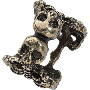 Blackheart Skull Wrap prsten zlatá