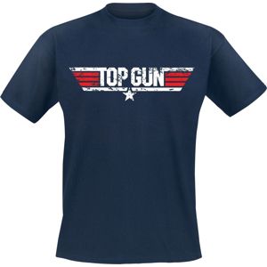 Top Gun Distressed Logo Tričko námořnická modrá