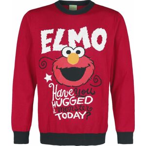 Sesame Street Elmo - Have You Hugged A Monster Today? Pletený svetr červená