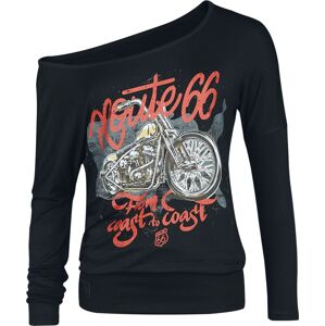Rock Rebel by EMP Rock Rebel X Route 66 - Longsleeve Dámské tričko s dlouhými rukávy černá
