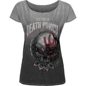 Five Finger Death Punch Death Punch Dámské tričko šedá/tmave šedá