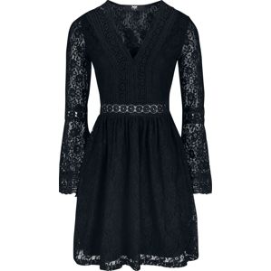 Black Premium by EMP Černé krajkové šaty s rozšířenými rukávy Šaty černá