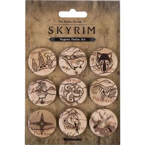 The Elder Scrolls V - Skyrim - Regions Sada odznaku vícebarevný