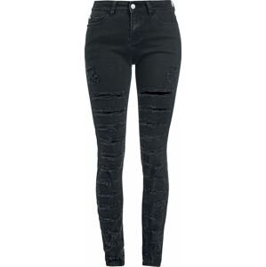 Black Premium by EMP Skarlett - Schwarze rockige Jeans mit Rissen Dámské džíny černá