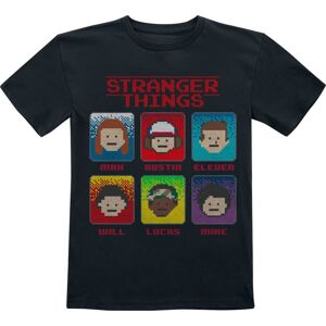 Stranger Things Kids - 8 bit detské tricko černá