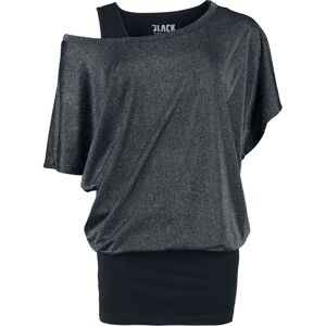 Black Premium by EMP Balení 2 ks - tričko a top s třpytkami Dámské tričko černá