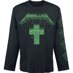 Metallica Green Cross tricko s dlouhým rukávem černá