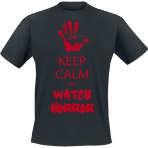 Keep Calm And Watch Horror Tričko černá
