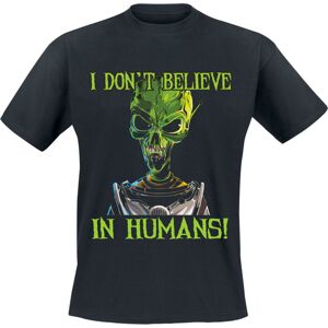 Sprüche Alien - I don't believe in humans! Tričko černá