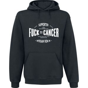 Funshirt Fuck Cancer by Myriam von M - Supporter Mikina s kapucí černá