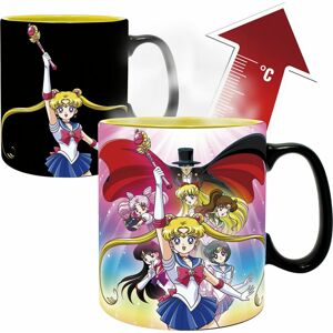 Sailor Moon Hrnek Group s potiskem, který se pod vlivem tepla mění Hrnek vícebarevný