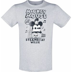 Funko Mickey Mouse - Steamboat Willie Tričko šedá