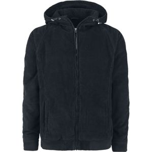 Urban Classics Manšestrová bunda s kapucí zimní bunda černá