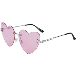 Urban Classics Sunglasses Heart With Chain Slunecní brýle světle růžová