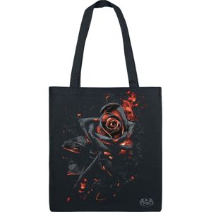 Spiral Burnt Rose Plátená taška černá