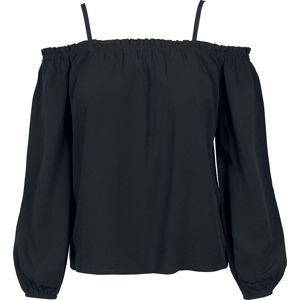 Urban Classics Dámské tričko s dlouhými rukávy a odhalenými rameny dívcí triko s dlouhými rukávy černá