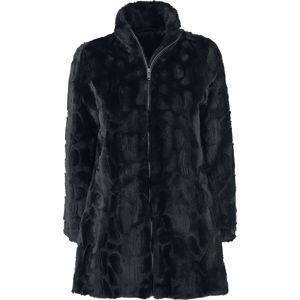 Forplay Kabát s imitaci kožešiny Dámský kabát černá