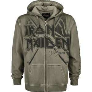 Iron Maiden EMP Signature Collection Mikina s kapucí na zip olivová