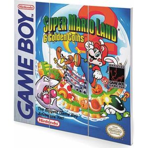 Super Mario Super Mario Land 2 - Game Boy Cover Drevená nástenná dekorace vícebarevný