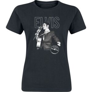 Presley, Elvis Logo Portrait Dámské tričko černá