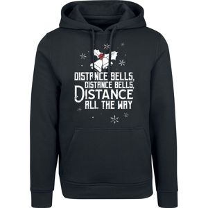 Distance Bells mikina s kapucí černá
