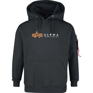 Alpha Industries Mikina s logem Alpha Mikina s kapucí černá