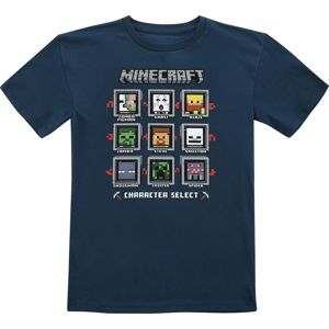 Minecraft Character Select detské tricko tmavě modrá