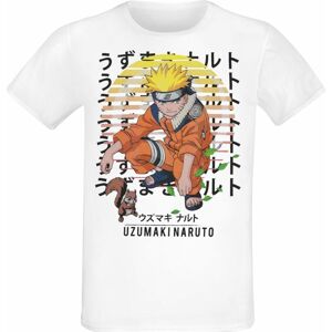 Naruto Naruto And Peanut Tričko bílá