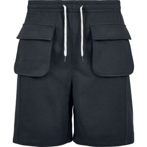 Urban Classics Teplákové šortky s velkými kapsami Kraťasy černá