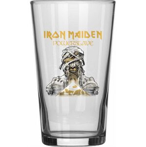 Iron Maiden Powerslave pivní sklenice transparentní