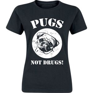 Tierisch Pugs Not Drugs Dámské tričko černá