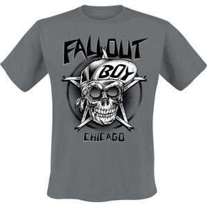 Fall Out Boy Skate Skull tricko charcoal
