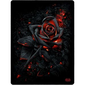 Spiral Burnt Rose Flísová deka černá