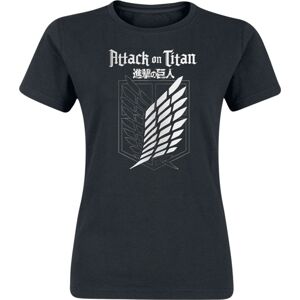 Attack On Titan Outlined Scout Crest Dámské tričko černá